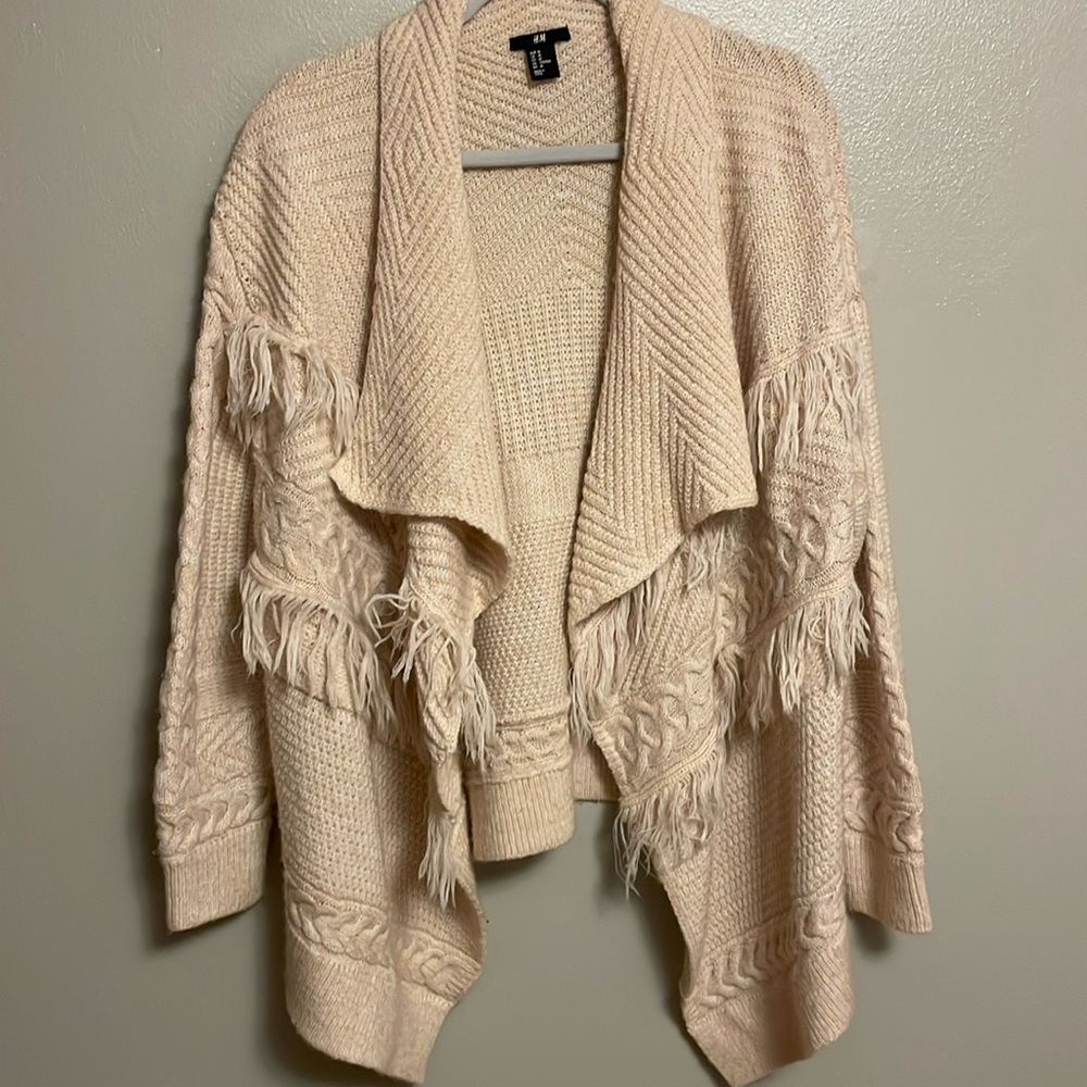 H&M Fringe Cardigan